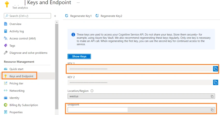 Azure Sentiment Analysis