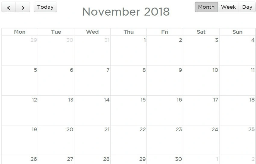 Full calendar