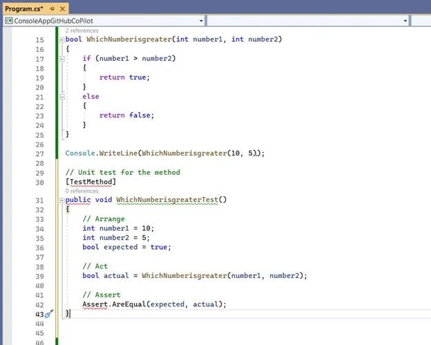 Using GitHub Co-pilot for code guidance