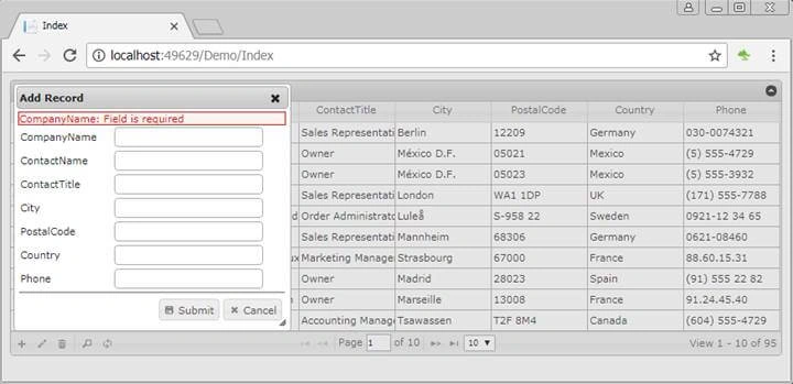 jqGrid with ASP.NET