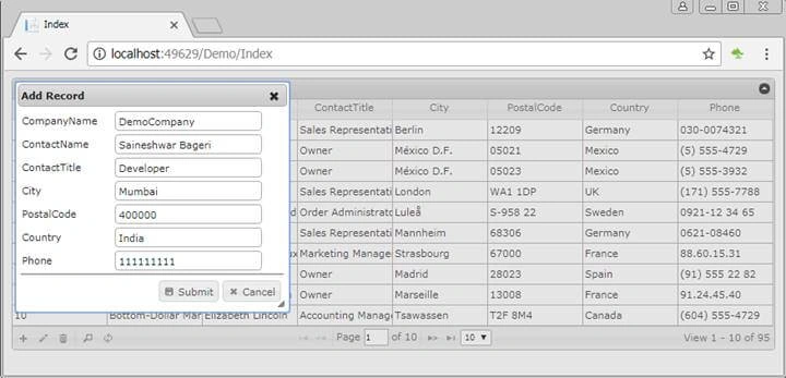 jqGrid with ASP.NET