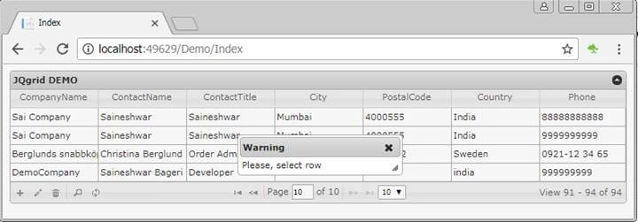 jqGrid with ASP.NET