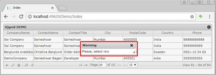 jqGrid with ASP.NET