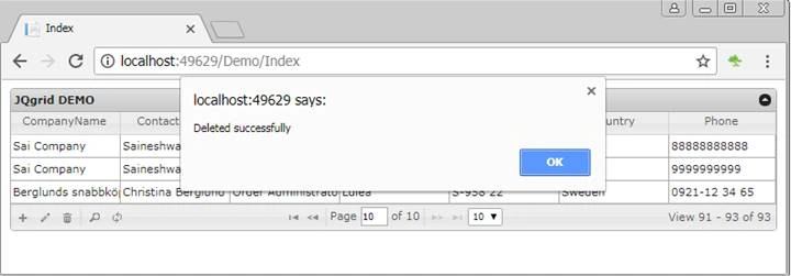 jqGrid with ASP.NET
