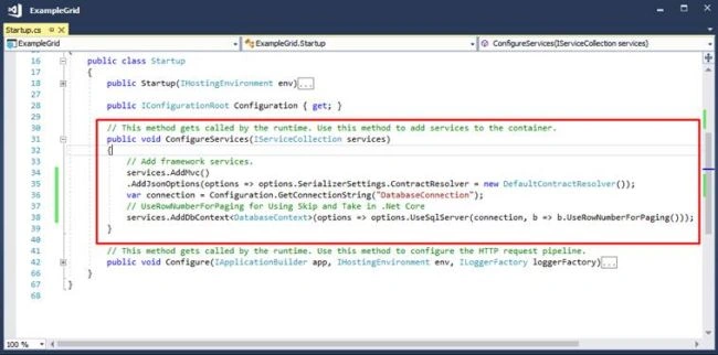 Database context