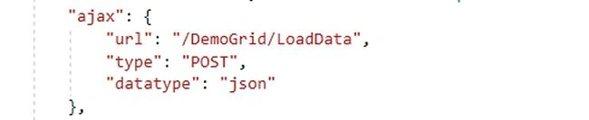 Load data action method