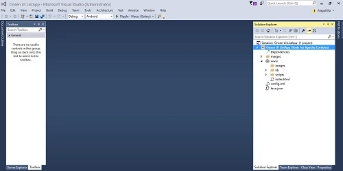 Main screen