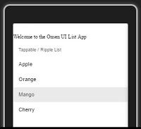 Tappable list