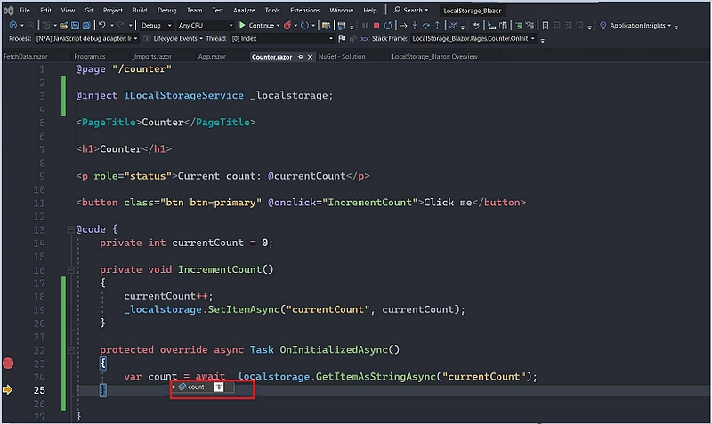 Using Localstorage to Cache Data in Blazor Applications