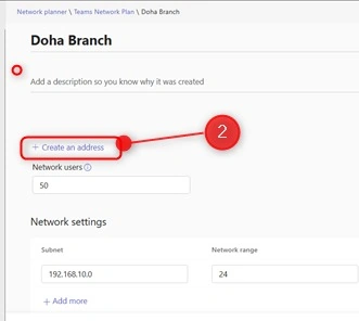 Create an address