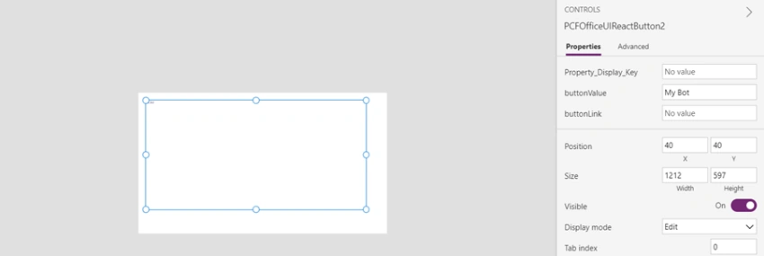 Using PowerApps Component Framework add Power Virtual Agent bot to PowerApps Canvas App