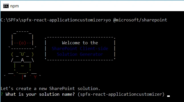 Yeoman generator for SPFx