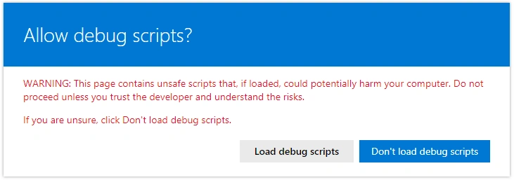 Allow debug scripts