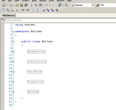 Using C# Regions to Improve Code Readability