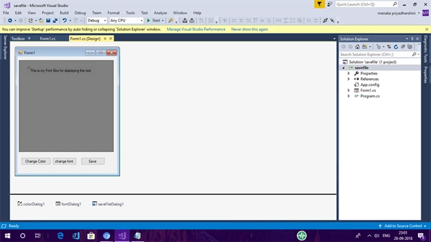 SaveFileDialog In Windows Forms