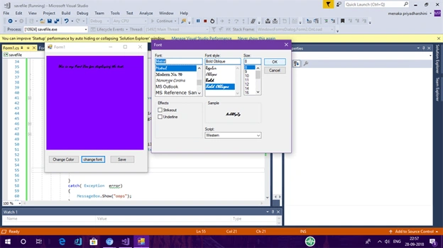 SaveFileDialog In Windows Forms