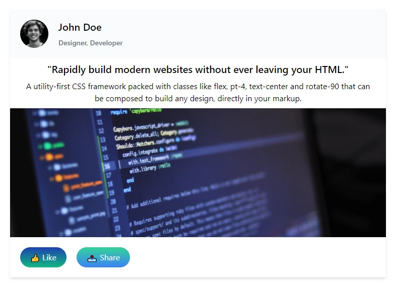 Using TailwindCSS with Angular Sample