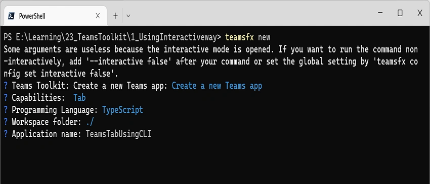 How to scaffold a new Teams Tab project