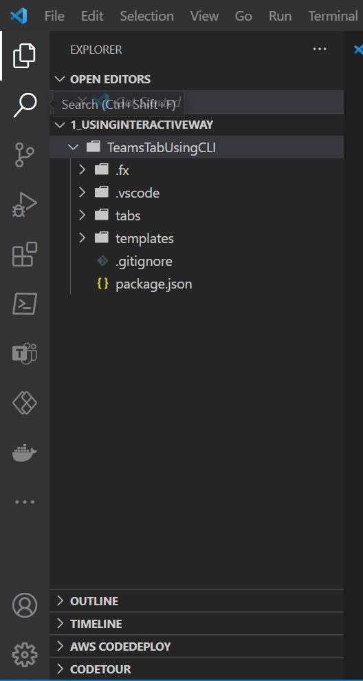 How to scaffold a new Teams Tab project