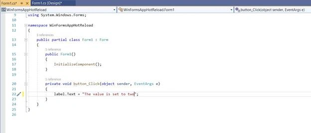 Using The Hot Reload Feature In Visual Studio 2019