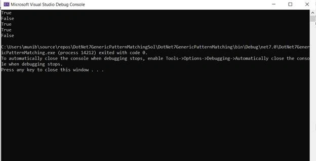 Using the new generics pattern matching feature in .NET 7