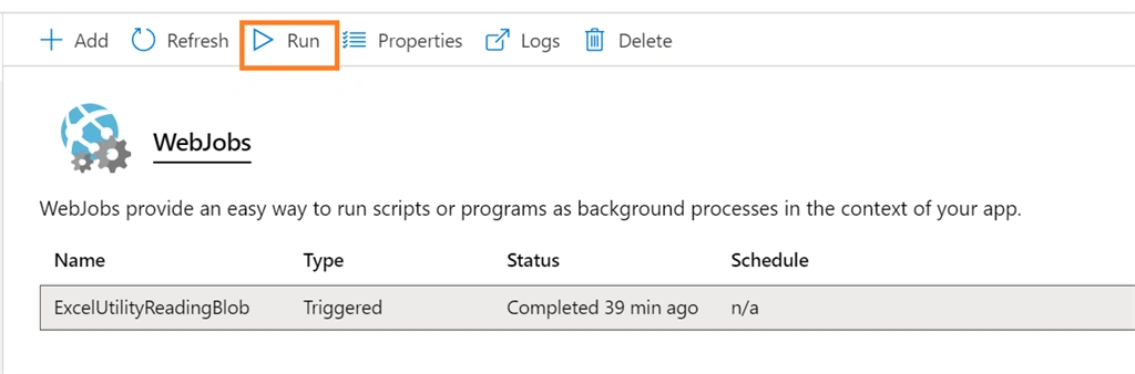 Utilizing Azure Blob And WebJob To Convert Excel Files To Flat File Format