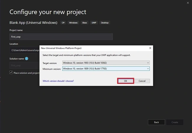 UWP - Create Simple Application By VS 2019