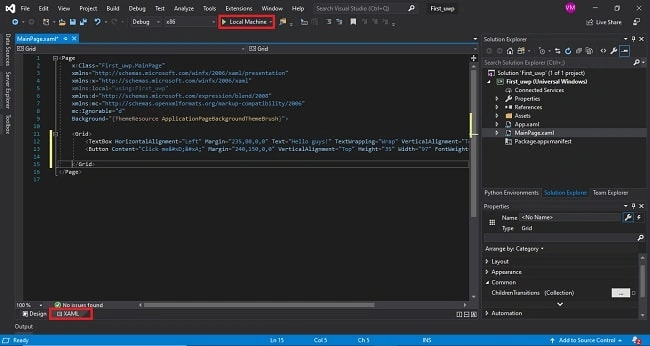 UWP - Create Simple Application By VS 2019