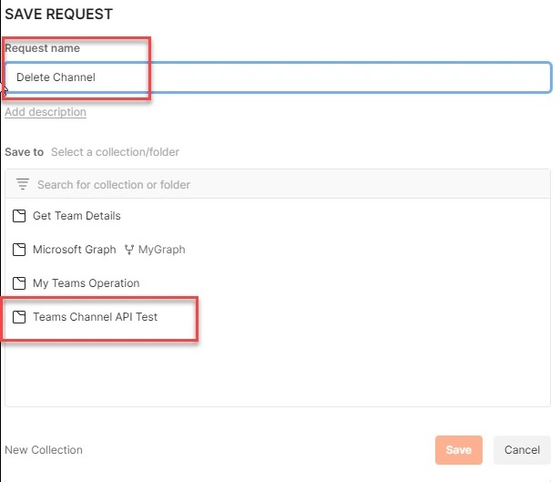Save request