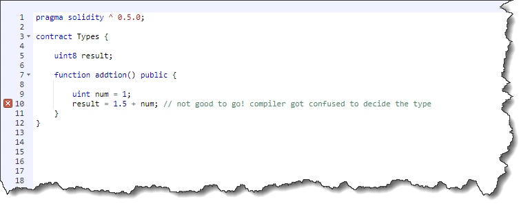 Fixed point number in Solidity Compiler Error