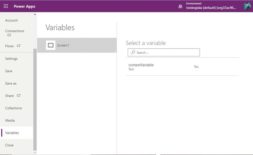 Context variables