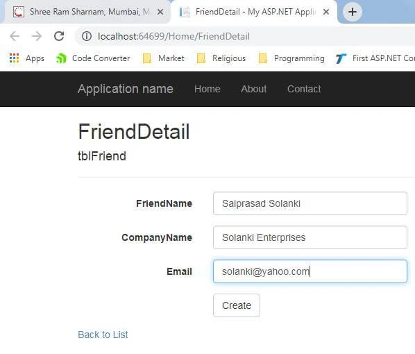 Friend detail