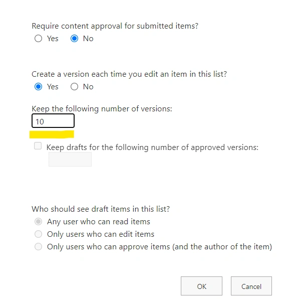 Number of version