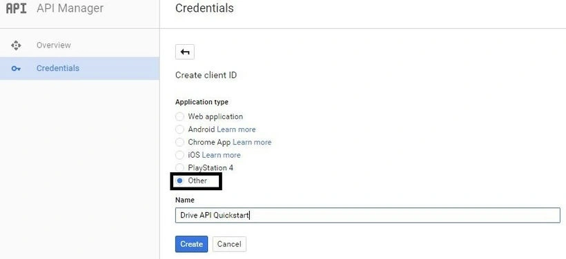 Drive API Quickstart