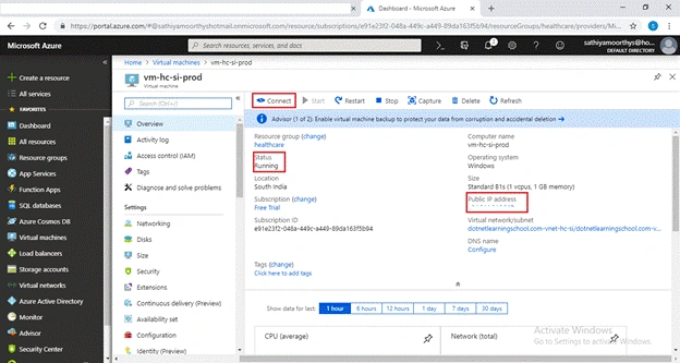 Virtual Network Peering In Azure Portal