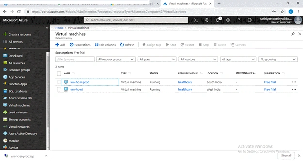 Virtual Network Peering In Azure Portal