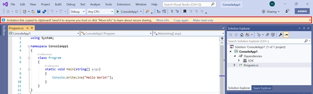 Visual Studio 2019 - Individually Evaluate Live Share