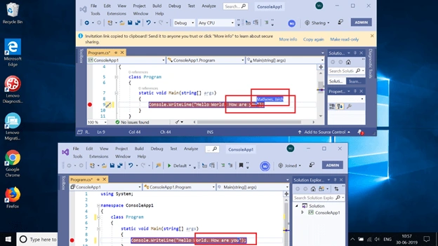 Visual Studio 2019 - Individually Evaluate Live Share