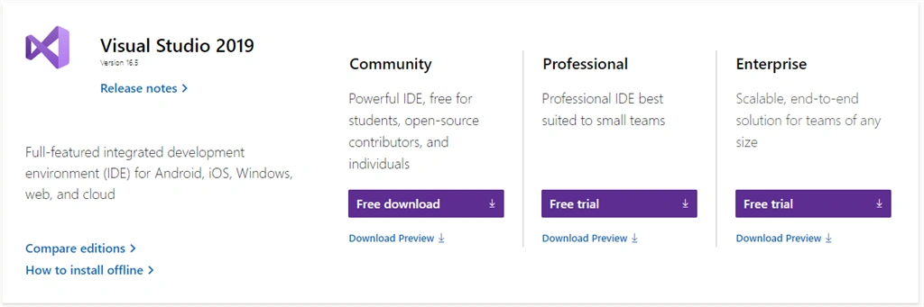 Visual Studio 2019 Features