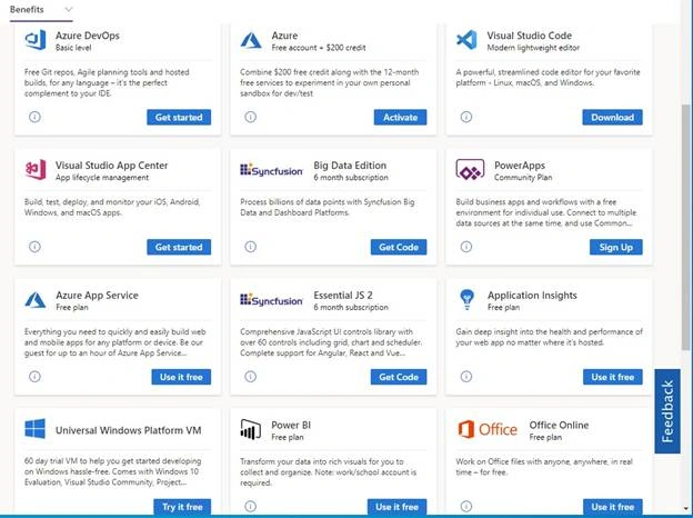 Visual Studio Dev Essentials Subscription