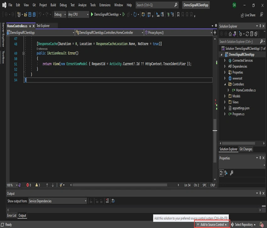Visual Studio for GitHub Repository