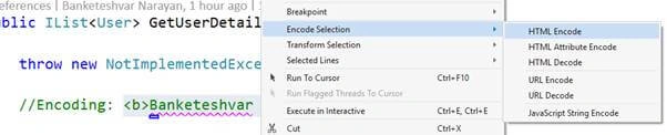 Encode/Decode Selection