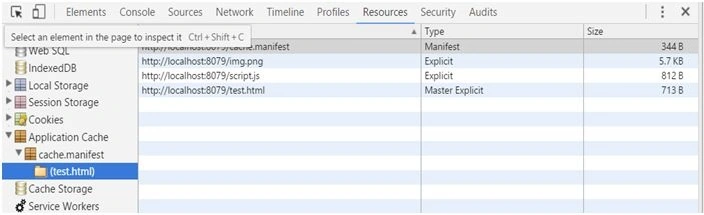 Resources tab