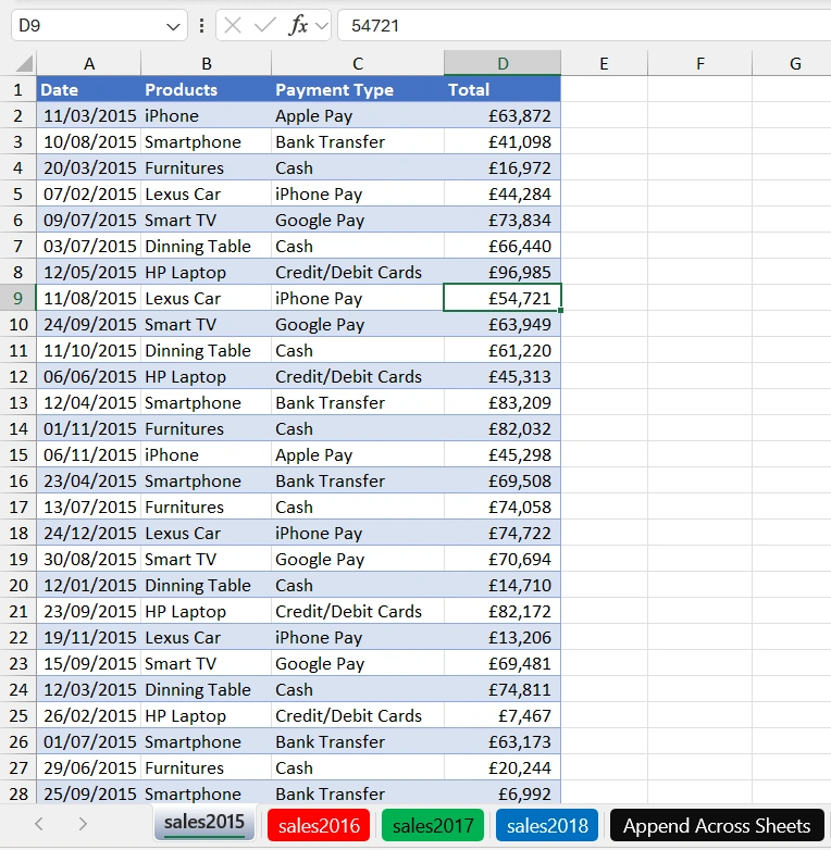 Excel Table