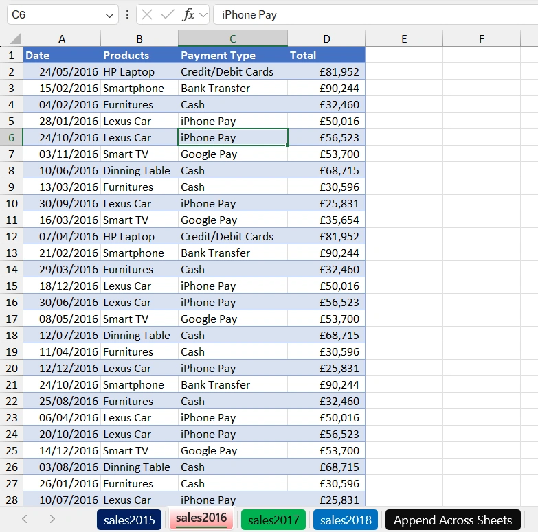 Excel Table