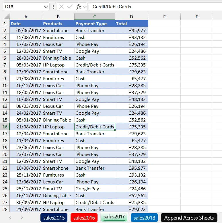 Excel Table