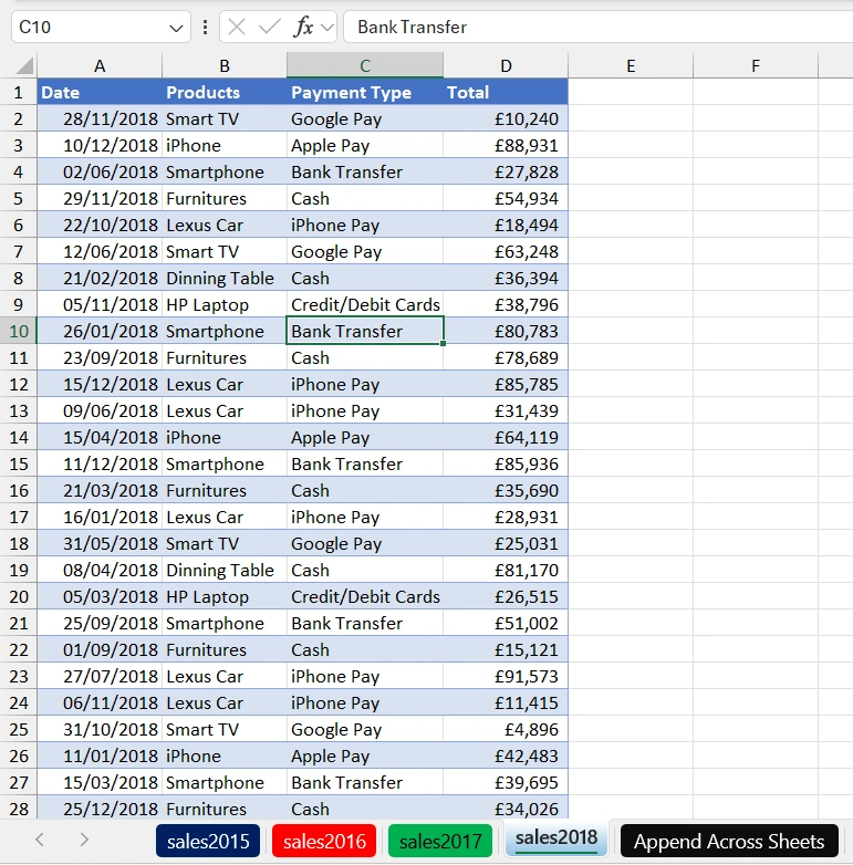 Excel Table