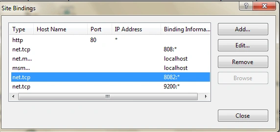 Edit Binding Selection