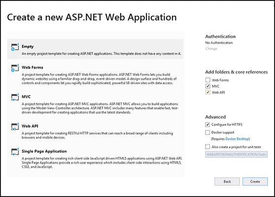Create New Web App