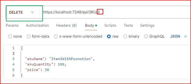 Defining HTTP DELETE method